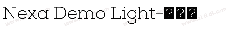 Nexa Demo Light字体转换